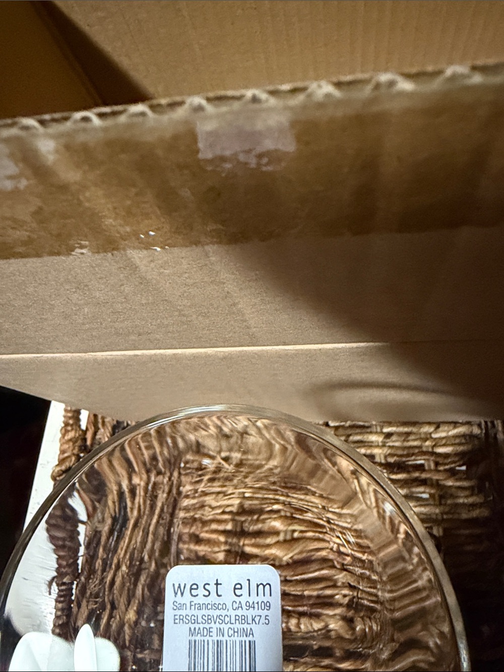 West Elm Clear Glass Bud Vase with Black Spider 🕷️ Accent BNIB - Picture 5 of 7